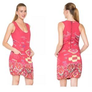 Desigual Red Cynthia Bubble Hem Dress
